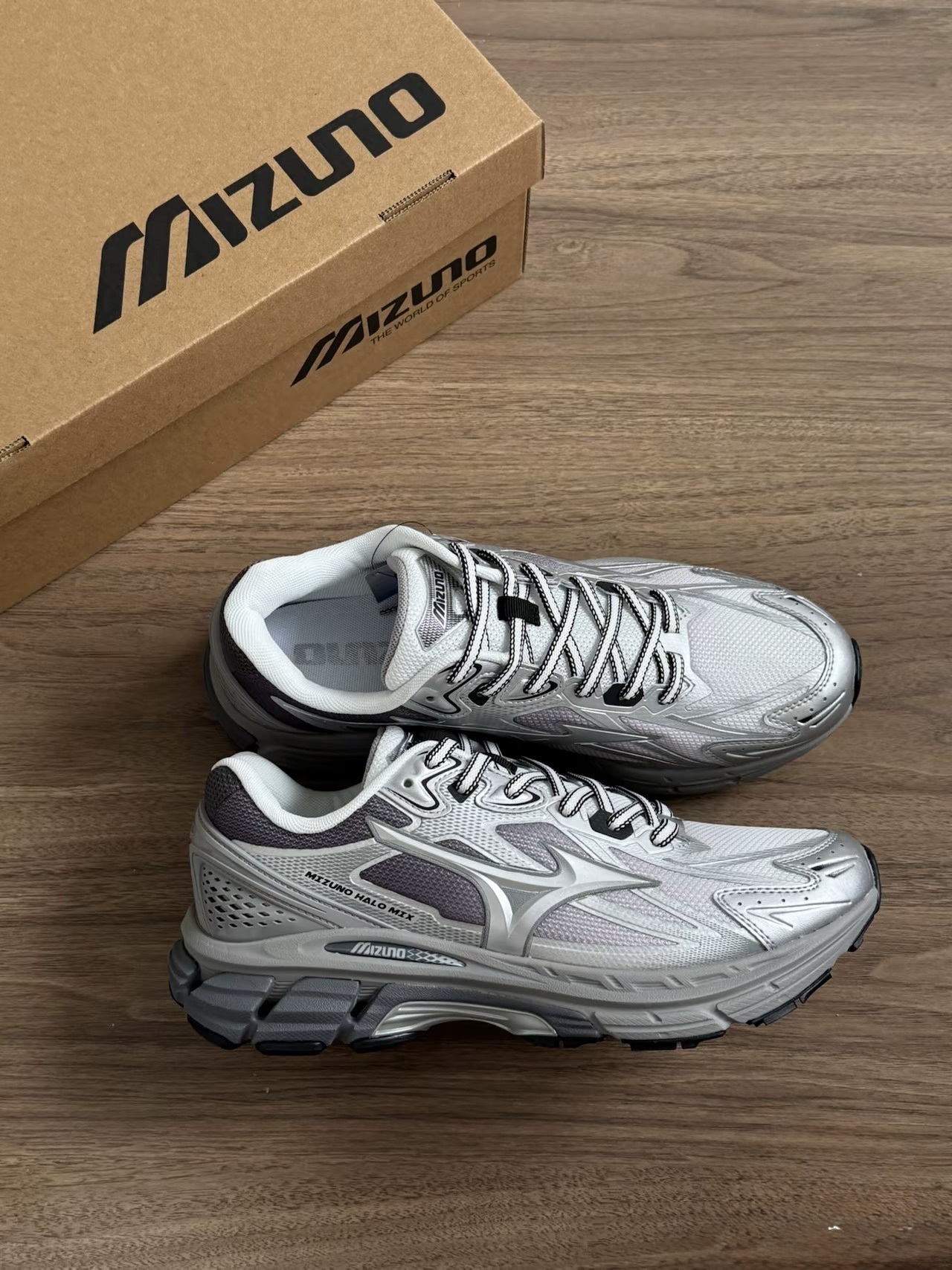 KTQ STORE ‧ MIZUNO HALO MIX 銀灰 復古慢跑鞋 D1GH240817