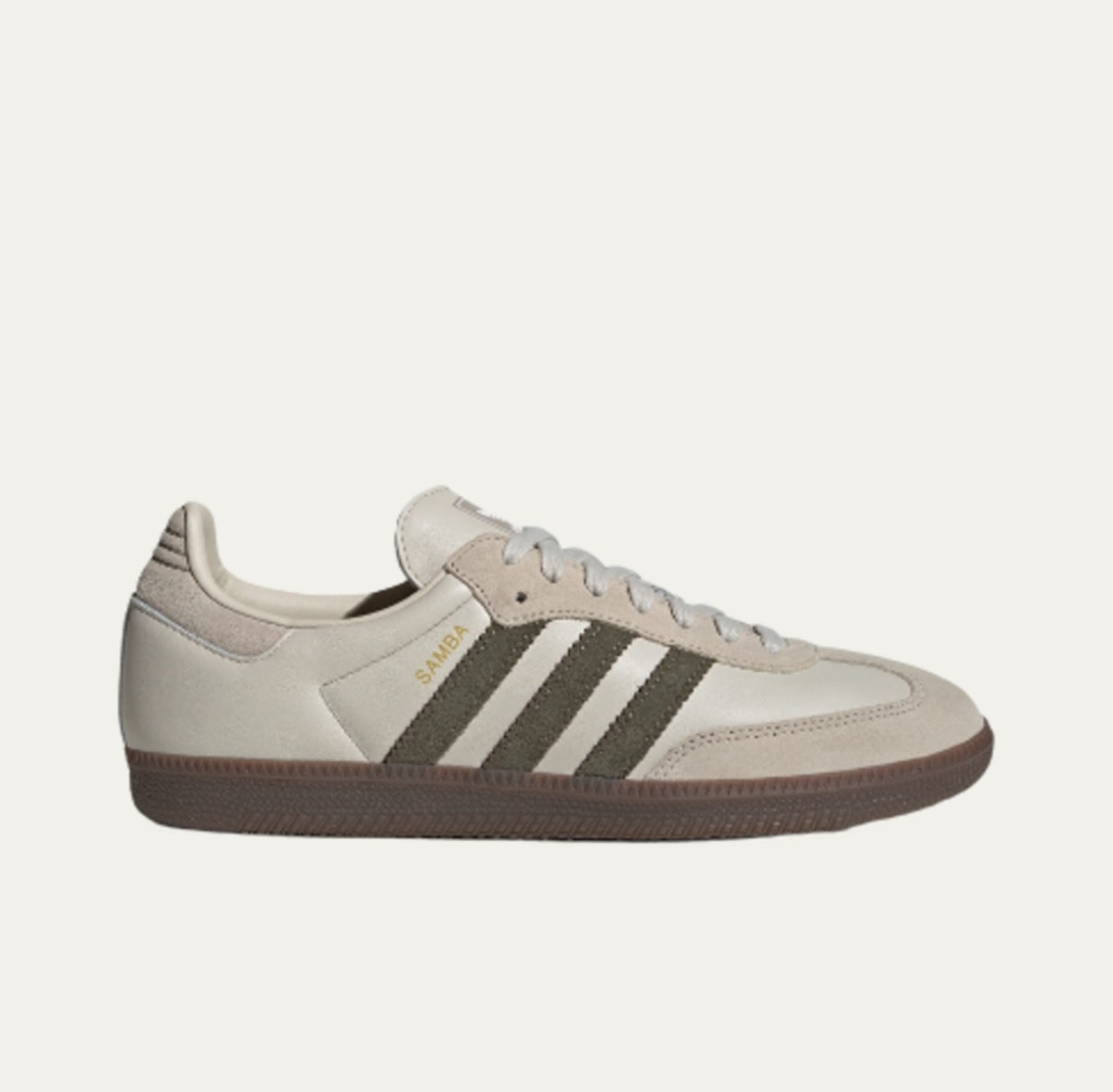Adidas Originals Samba OG “Aluminum Medium Dark Khaki” Sneakers｜Matcha Tone Retro Classic