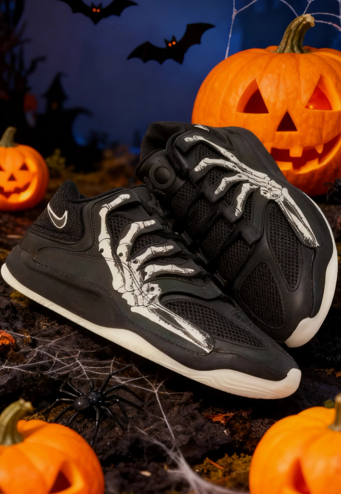 [限定商品售出無退換] 男鞋 NIKE KD18 SE EP 'Halloween' 萬聖節 黑色 夜光 骷髏手 氣墊 實戰 緩震 透氣 運動鞋【IM1347-001】NIKEKD