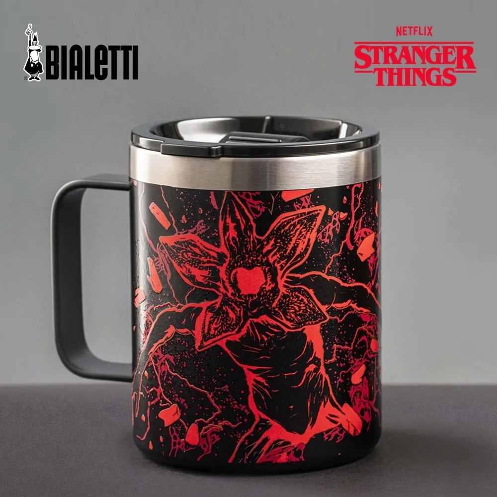 意大利 BIALETTI x Stranger Things 怪奇物語 420ml 夜光保溫耳杯 -STRTH02AFB