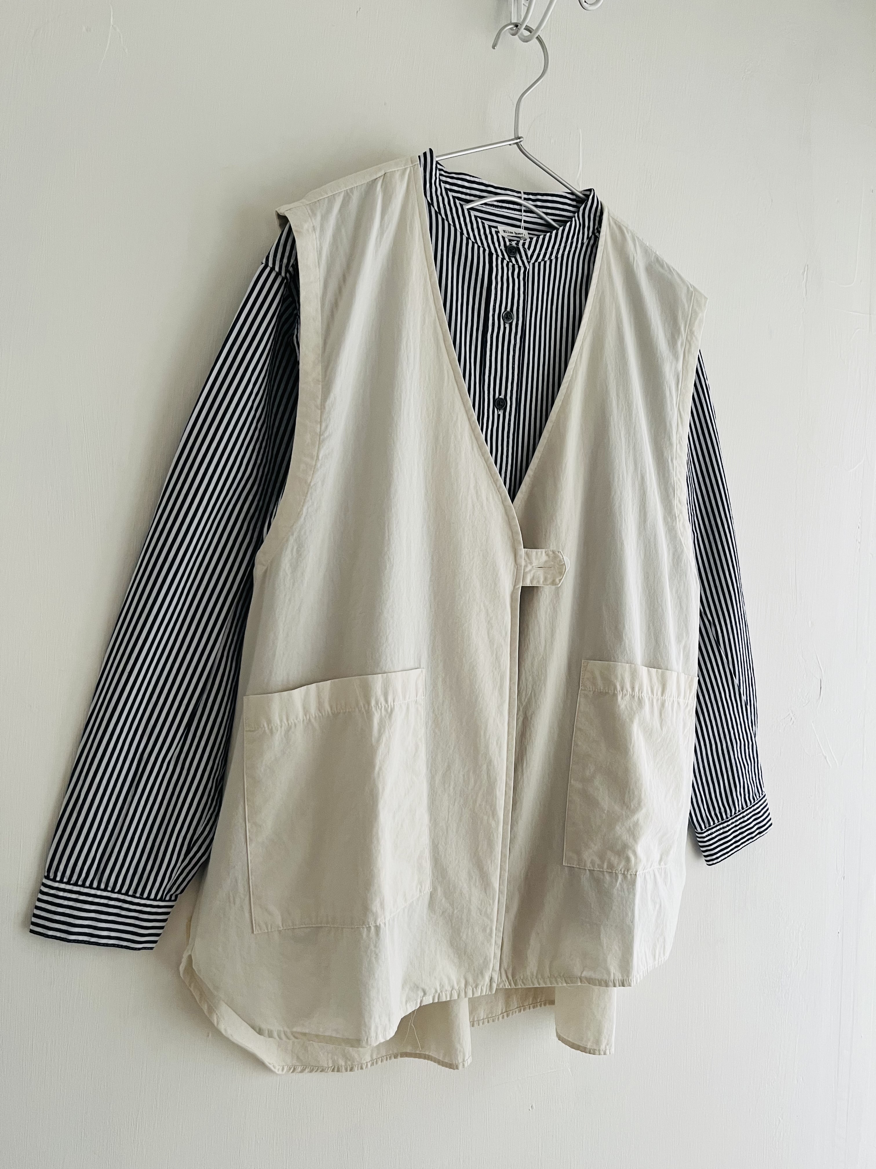 日本製SETTEN米色背心外套