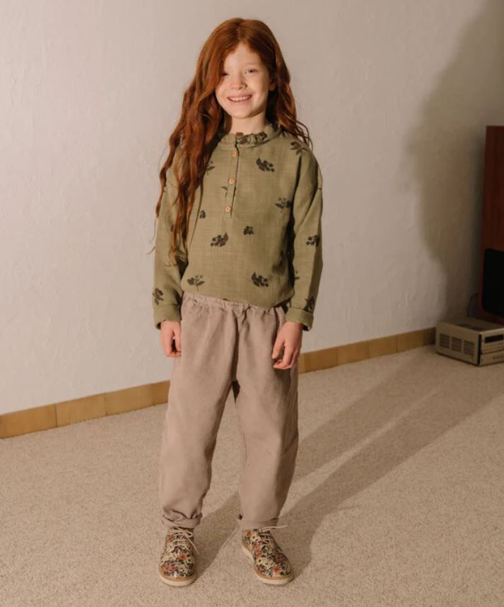 STUDIO BOHEME PARIS 燈芯絨蘿蔔褲 Pantalon Carrot Corderoy-Mauve pâle