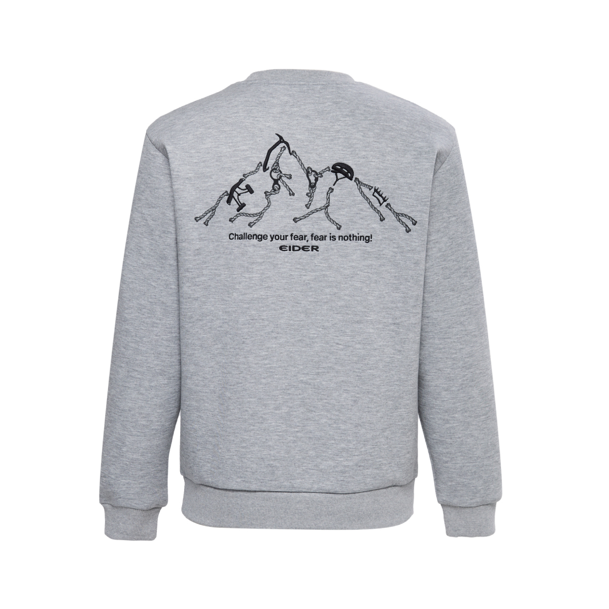 【EIDER】UNI圓領長袖大學T/25EDUU25255-[混色灰、奶油白]