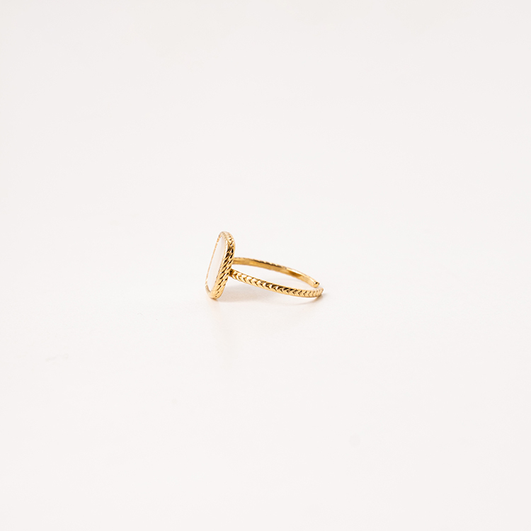 miramira珠光｜單環方形素面戒指A2268-金55506