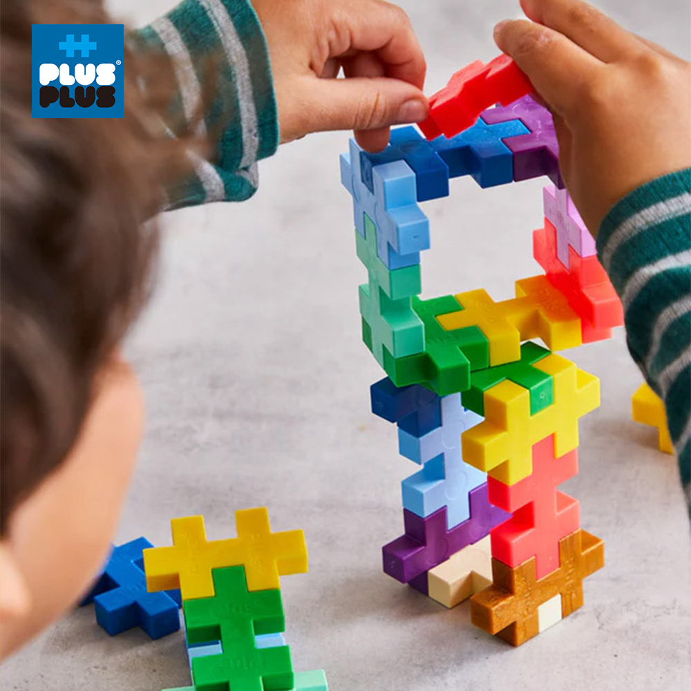 【++Plus-Plus 加加積木】大顆粒 學習創作系列- 彩色世界60片 PLU009063