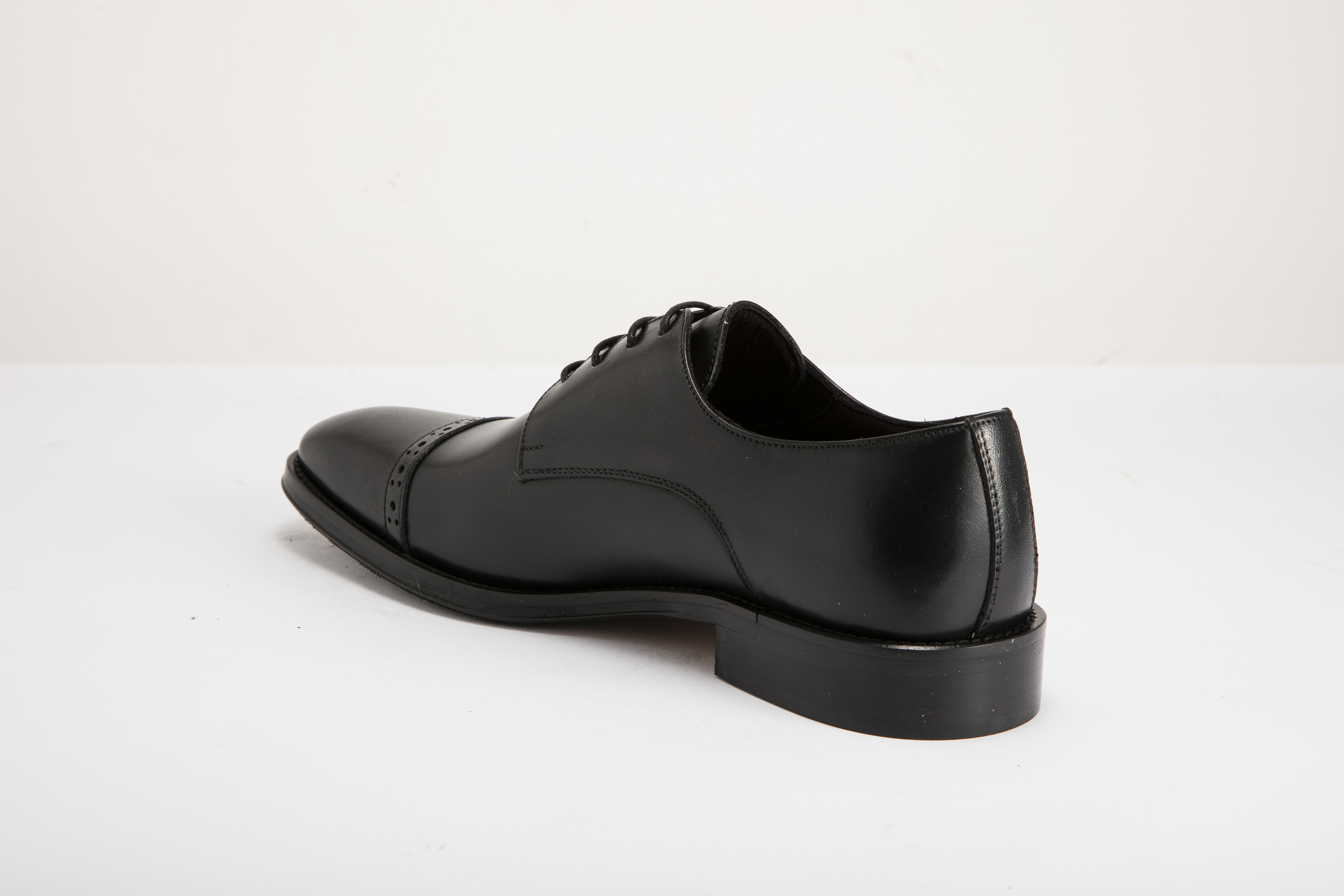 Di Franco - 男裝雕花橫飾綁帶德比鞋 313- BK