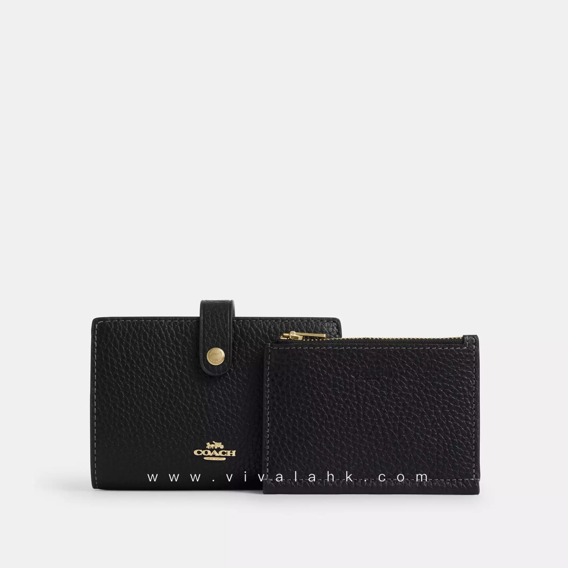 Coach - 2合1 中銀包 (荔枝皮) (CCL70)