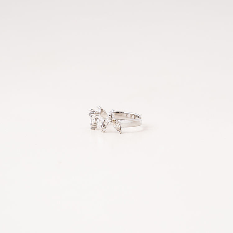 miramira微光｜單環白鋯石線條戒指A2404-銀66069