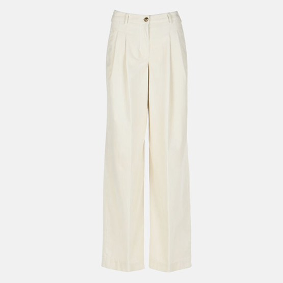 1LS1015-077 LUISA SPAGNOLI Ortolano Relaxed-Fit Corduroy Trousers Cream #542373.0202 (C-EU-E)