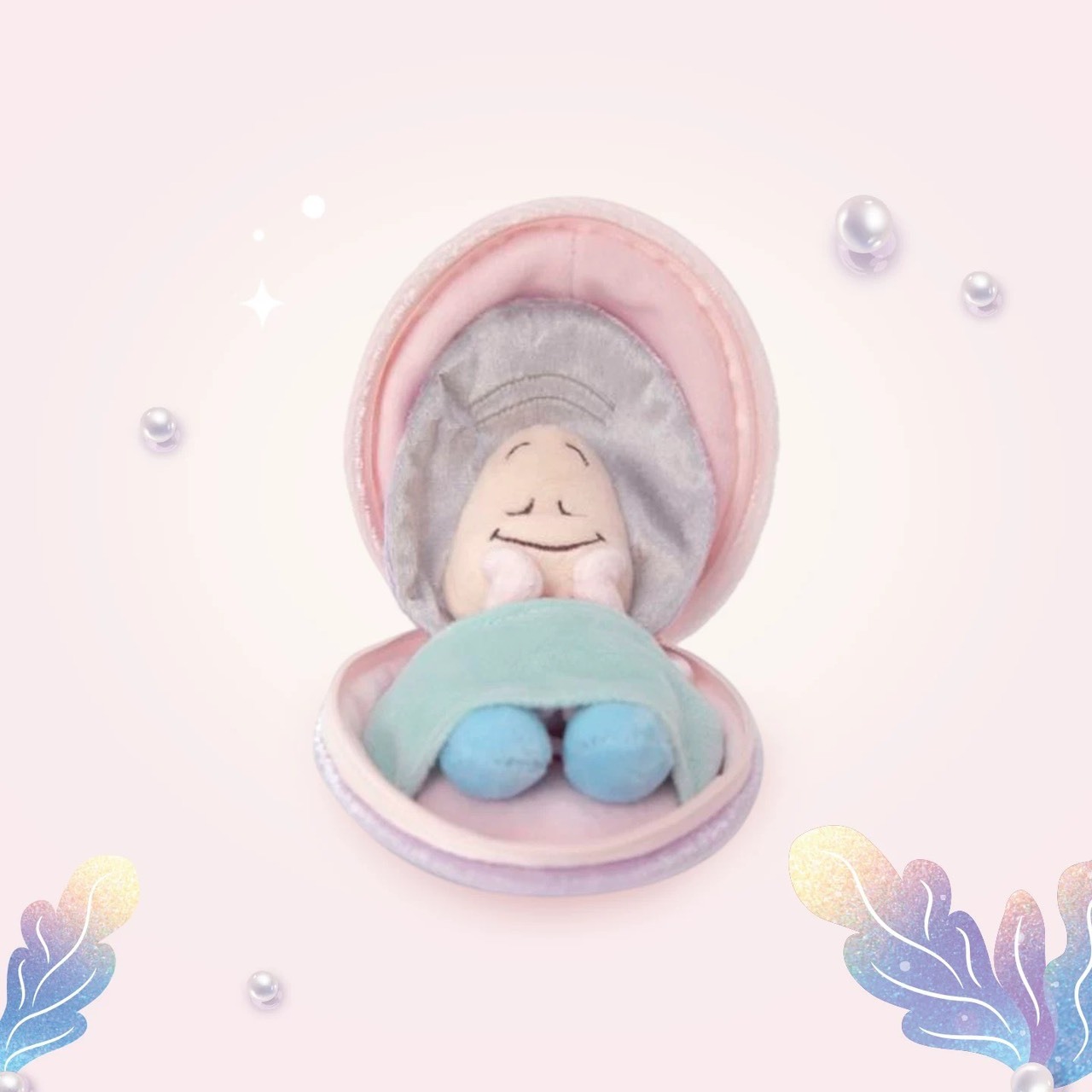 海洋迪士尼 愛麗絲夢遊仙境 牡蠣寶寶系列 可開合毛絨包