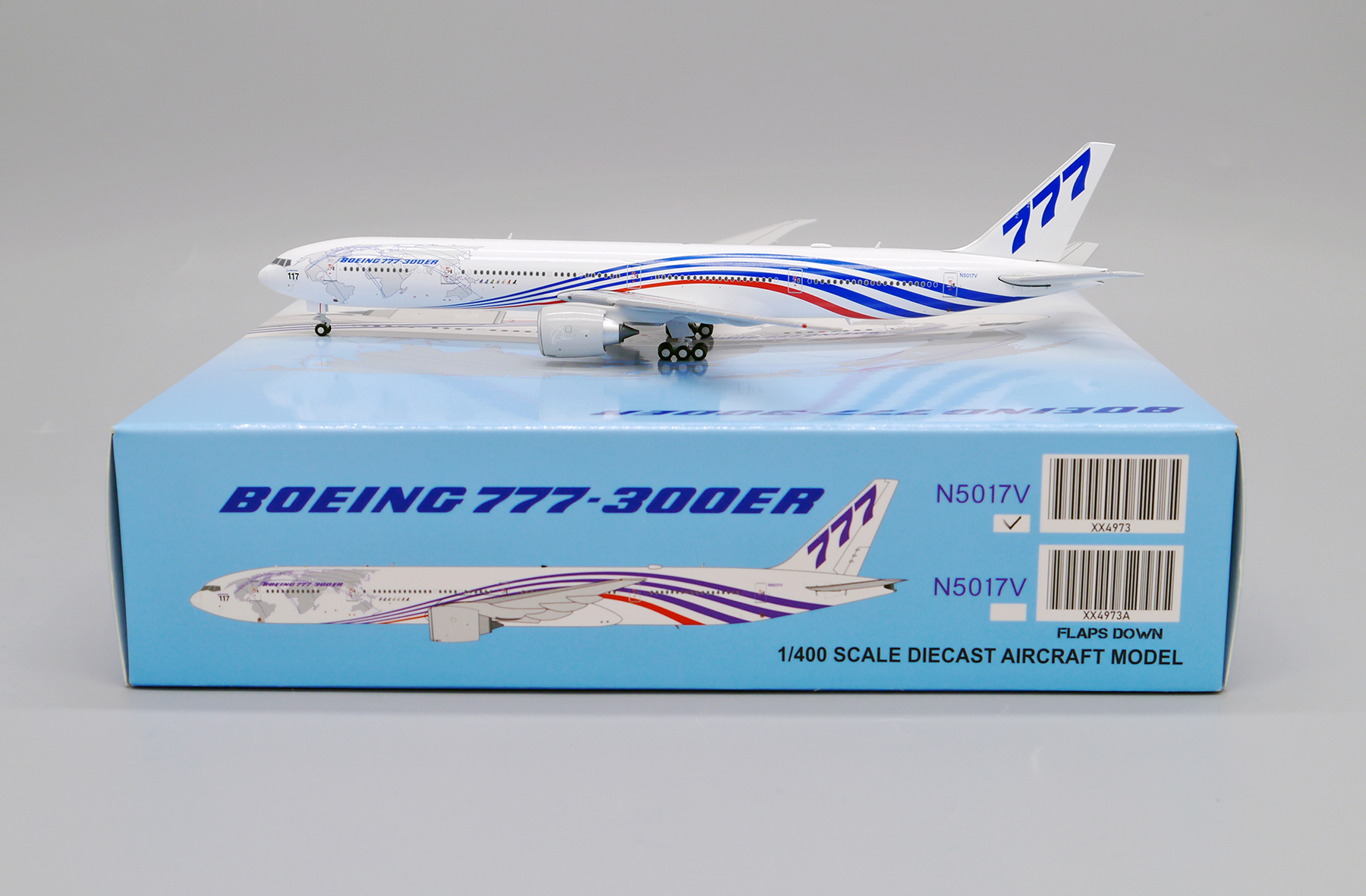 JC Wings 1/400 波音777-300(ER) N5017V 世界巡迴塗裝