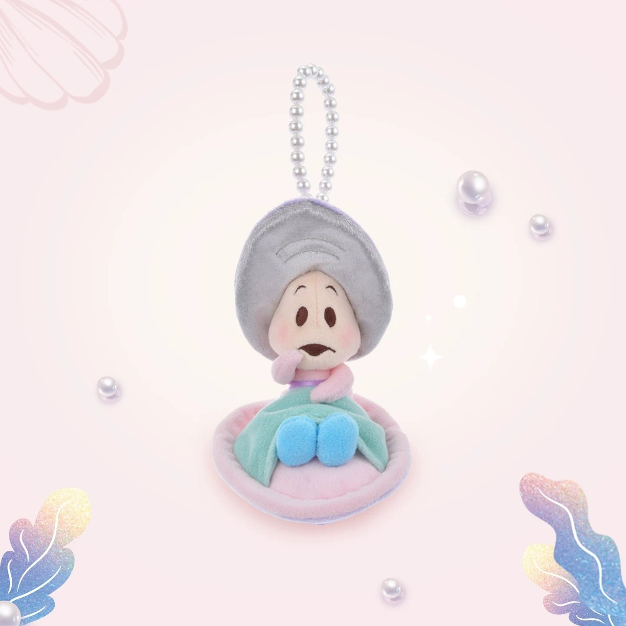 迪士尼 愛麗絲夢遊仙境 牡蠣寶寶 珍珠吊飾 玩偶
