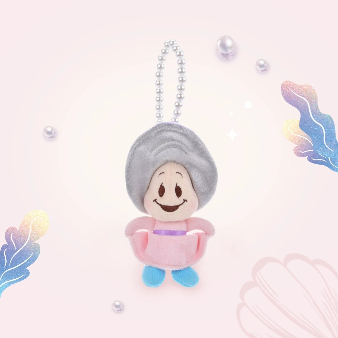 迪士尼 愛麗絲夢遊仙境 牡蠣寶寶 珍珠吊飾 玩偶