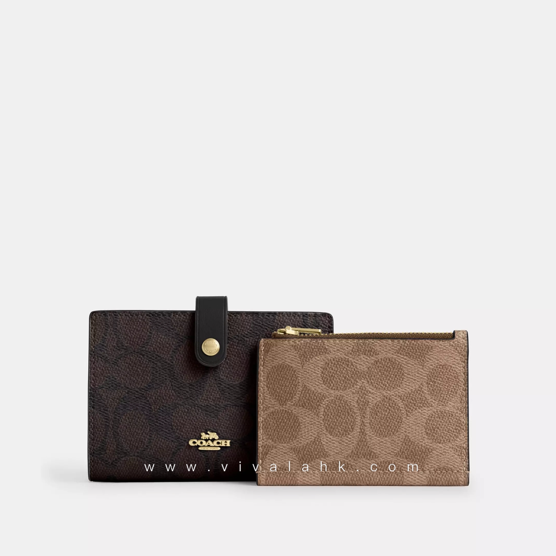 Coach - 2合1 中銀包 (拼色C字暗花) (CBK54)