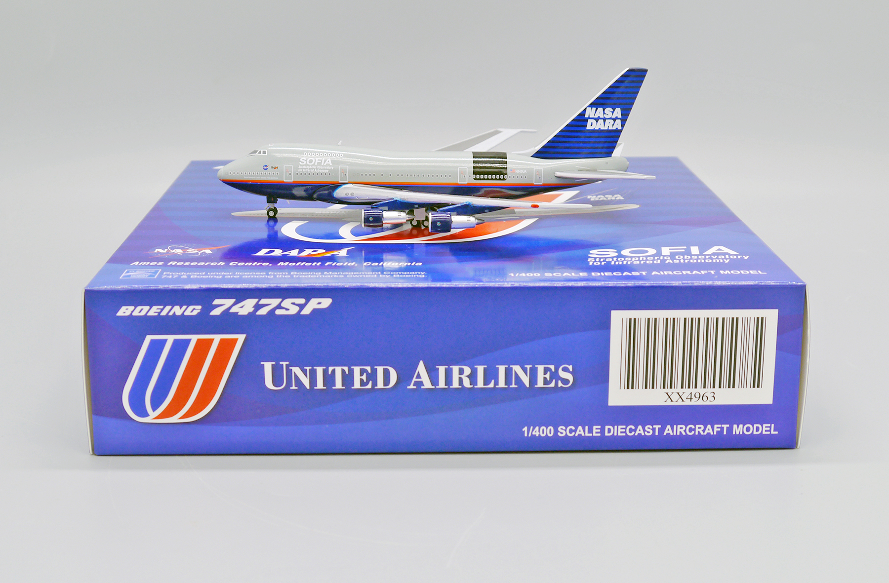 JC Wings 1/400 聯合航空 NASA DARA 波音747SP N145UA 索菲亞
