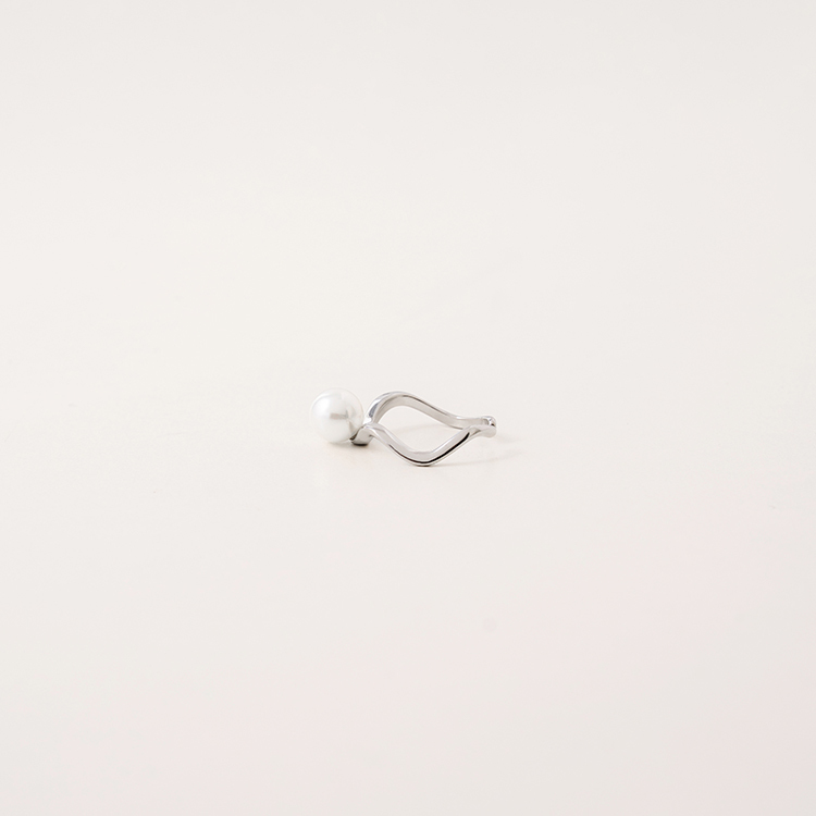 miramira珠光｜單環線條單顆戒指A2345-銀64881