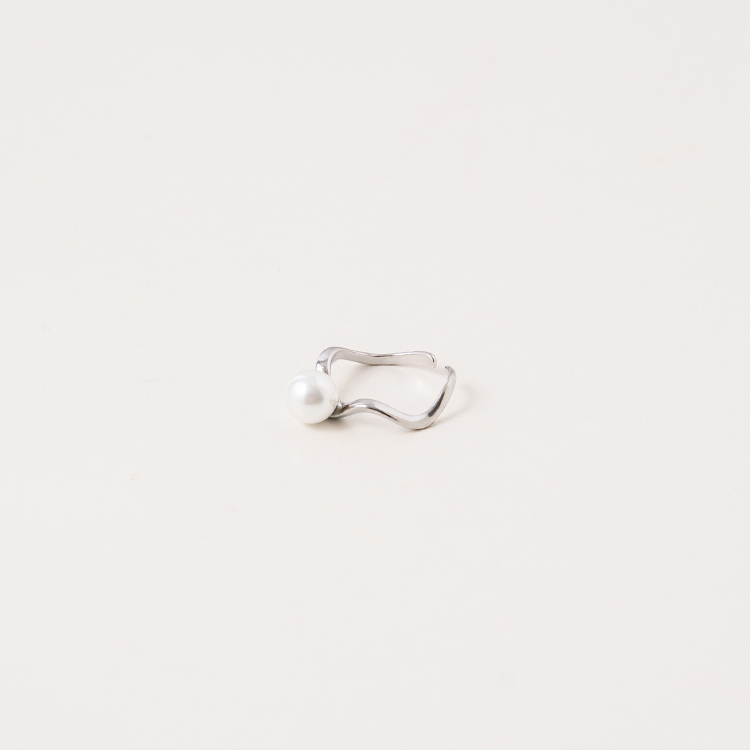 miramira珠光｜單環線條單顆戒指A2345-銀64881