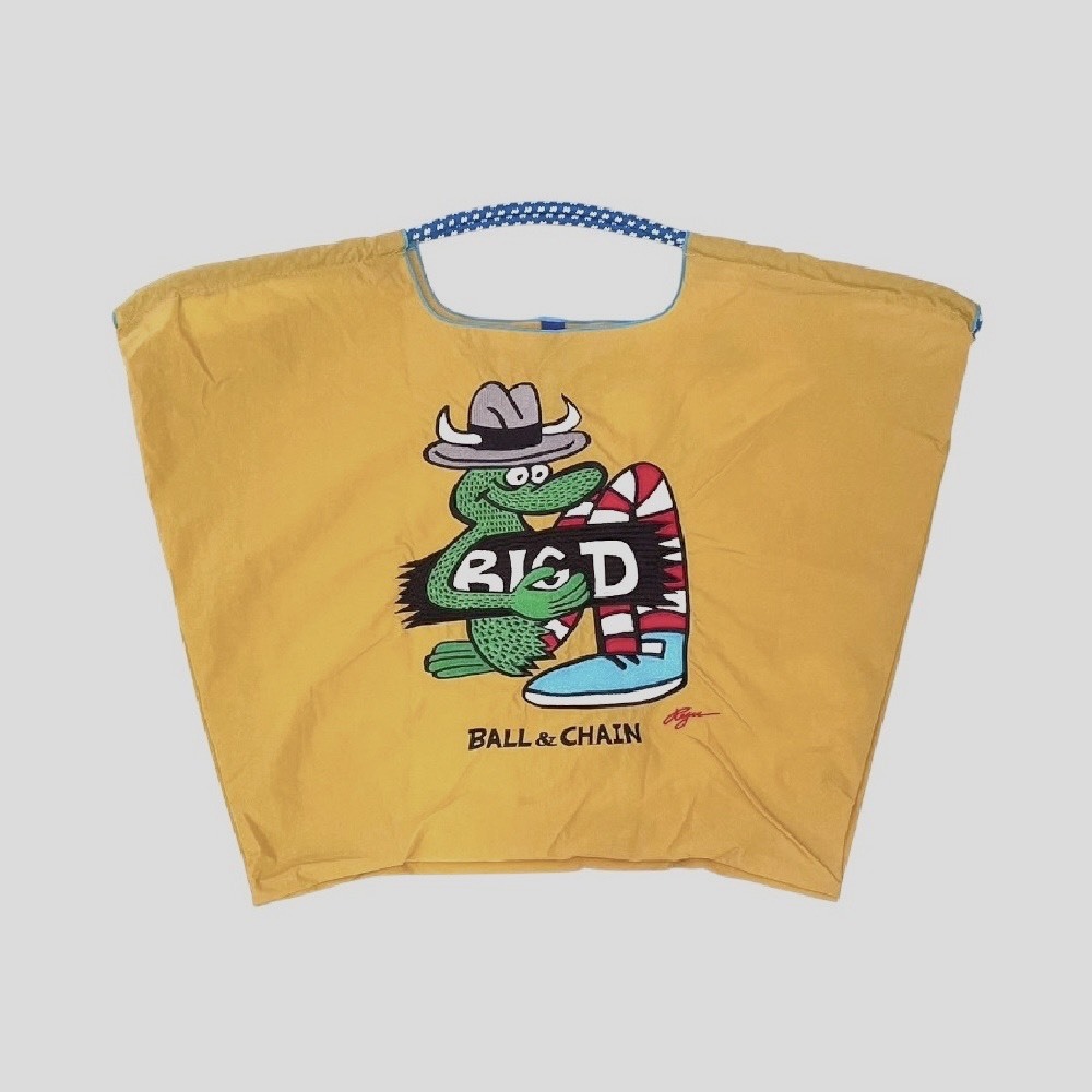 Ball＆Chain 刺繡環保購物袋 L號 - 黃 (31410420)