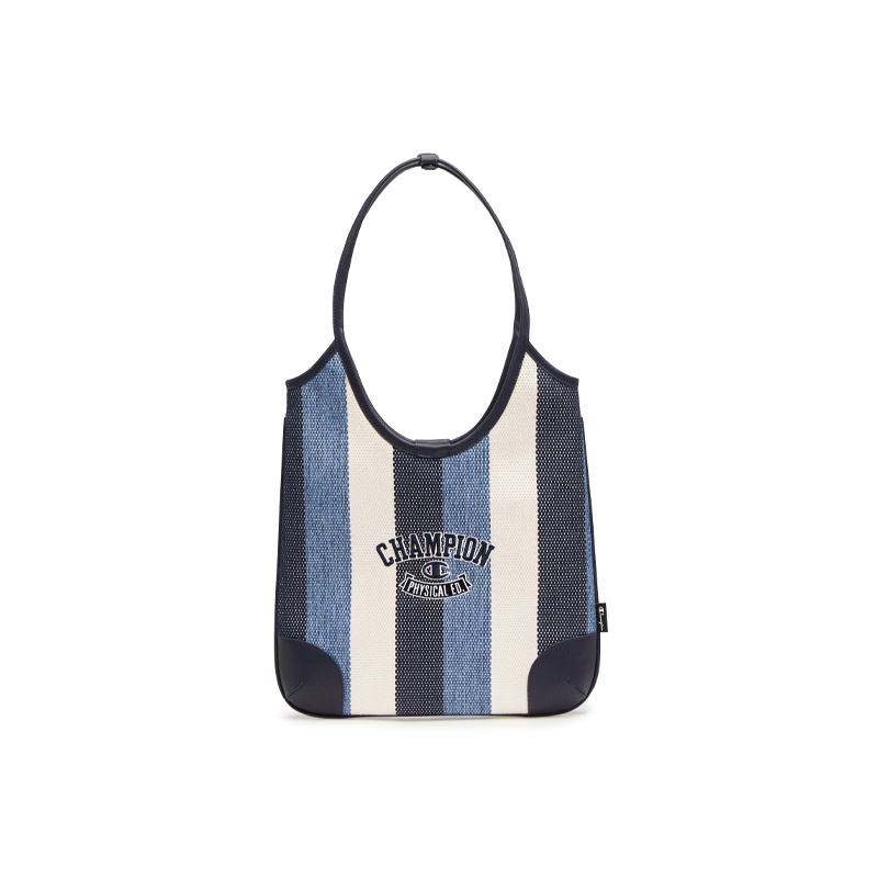 中性-RETRO CAMPUS 刺繡托特包-條紋藍色（U5CACPU26M8）
