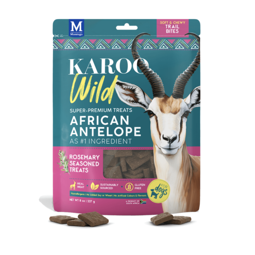 Karoo Wild - 狗狗零食 -非洲有機南非羚羊肉粒 (迷迭香草味)  -113克- 454克
