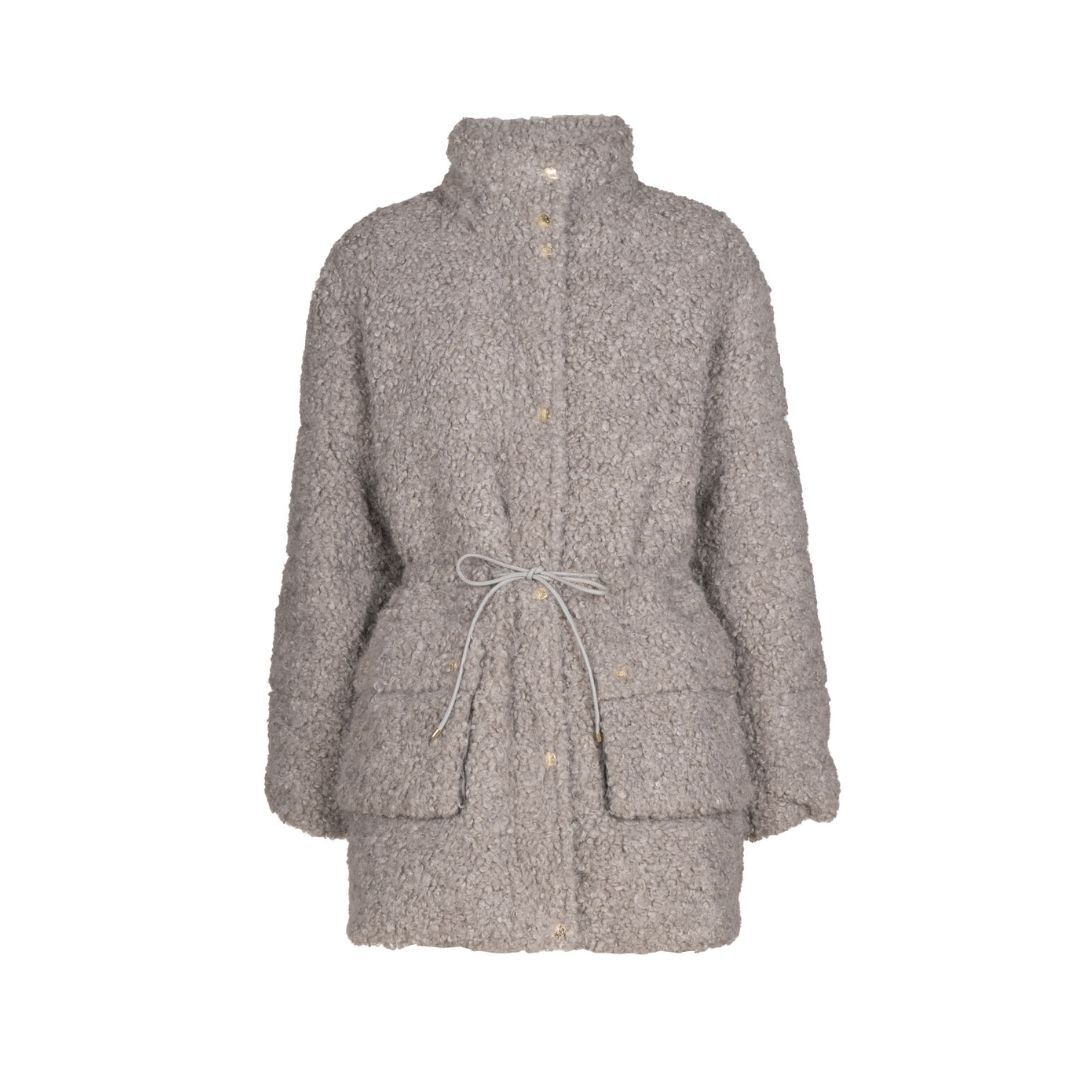 1LS1015-069 LUISA SPAGNOLI Splitter Coat Tortora #542637.E+11 (C-EU-E)