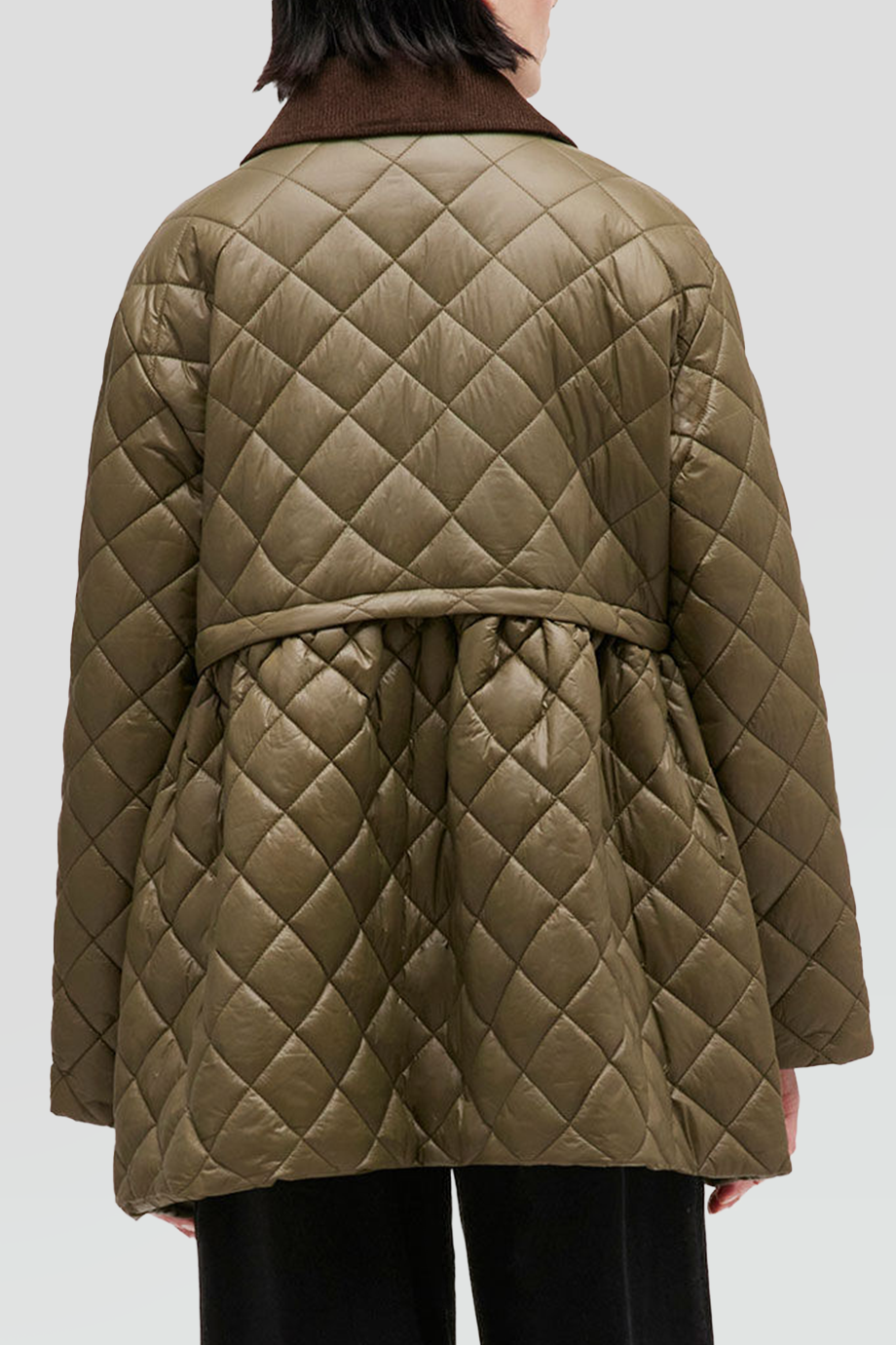 GANNI｜QUILT 撞色翻領菱格絎縫外套