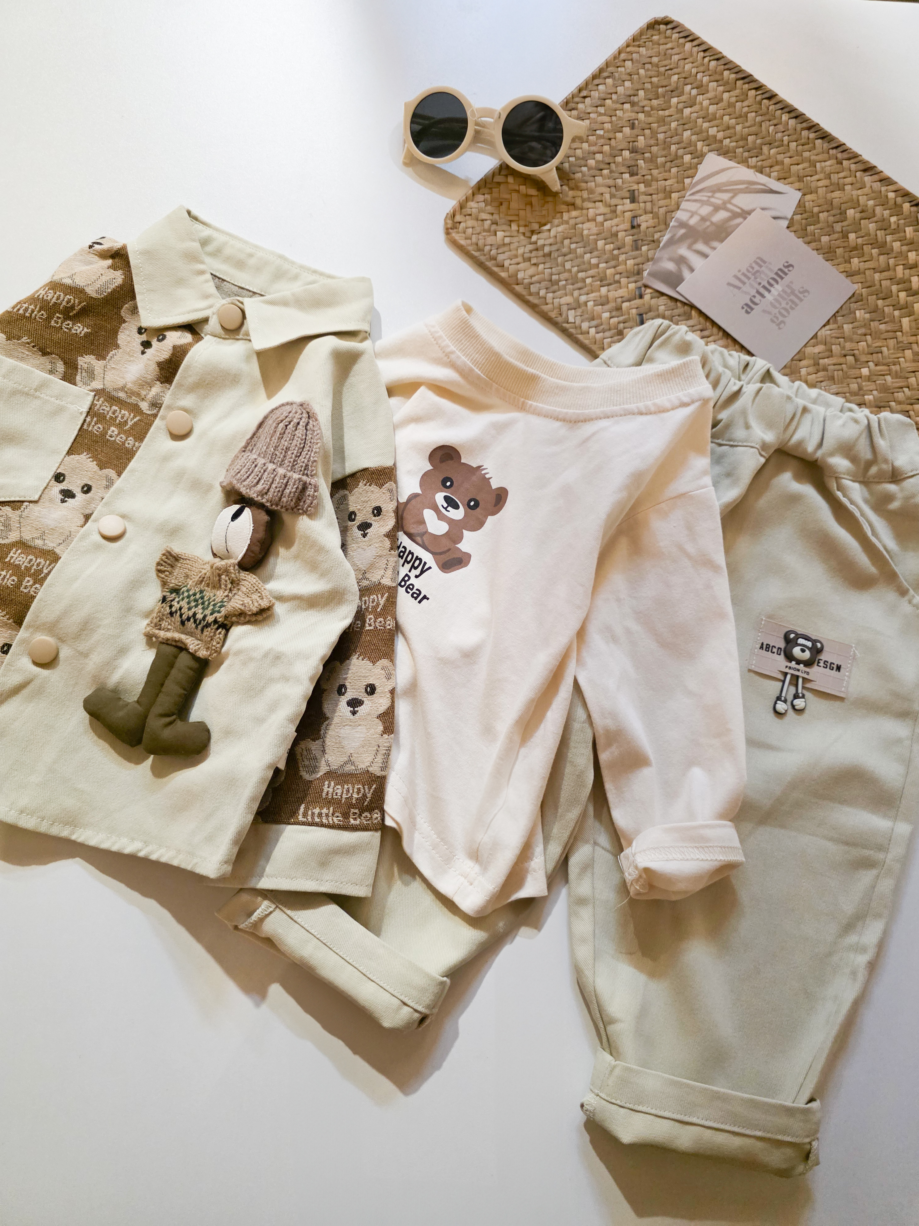 不對稱小熊 套裝3件組