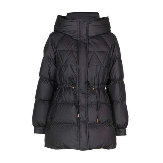 1LS1015-026 LUISA SPAGNOLI Sfondo Parka Black #542236.0101 (C-EU-E)