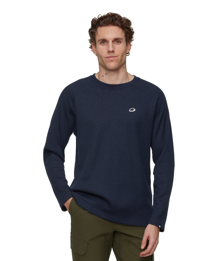 Mammut / 城市風 / 男女兩用 / Waffle Long Sleeve 亞洲版/ 海洋藍、白 (M10160181)