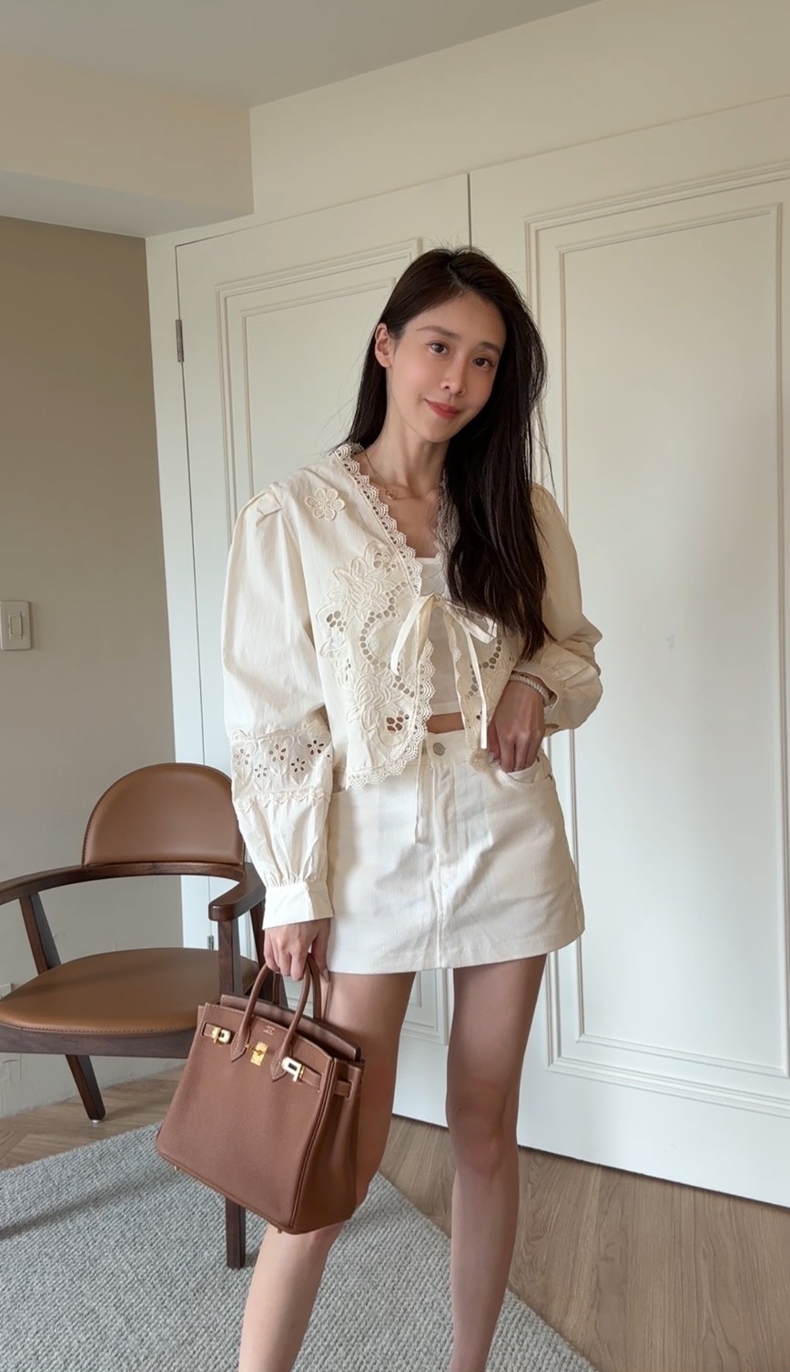 ｜韓國｜緹花造型綁帶外套*少量現貨*