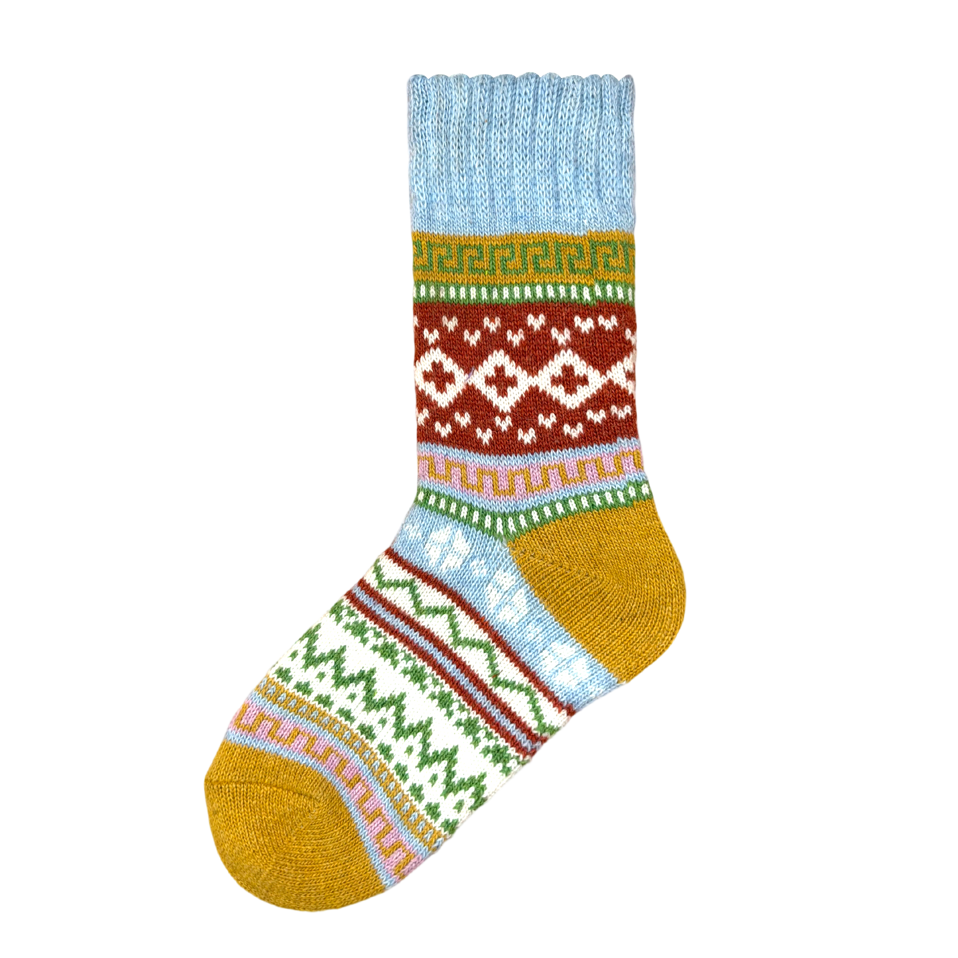 民族風中筒羊毛襪 女款 (3色) 44KK2020