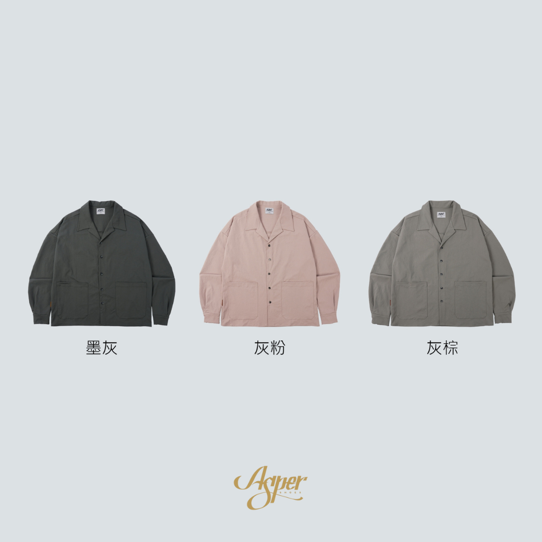 SBG 日系寬鬆口袋長袖襯衫 SB8013