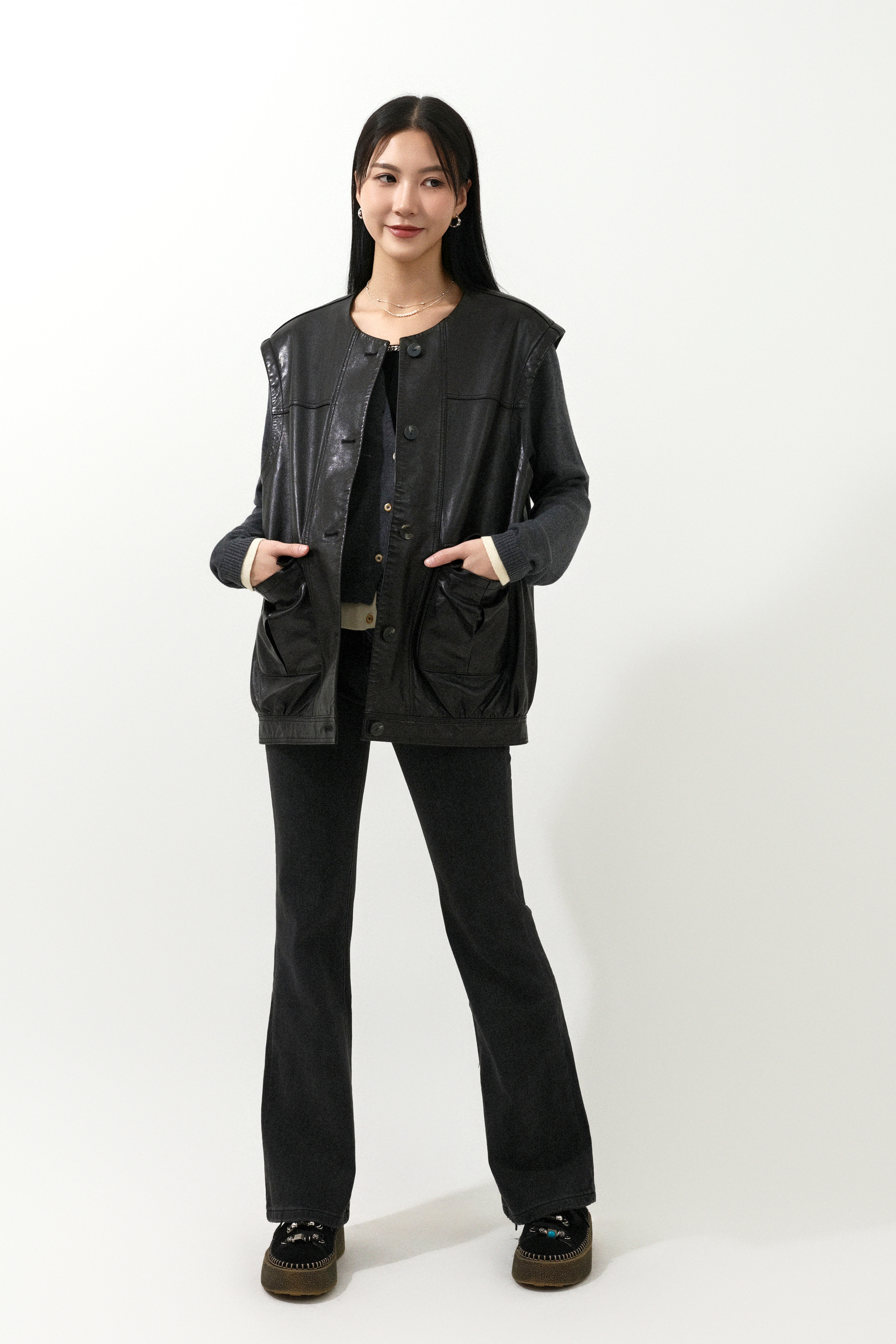 FW25_0114（真皮外套＋外套＋上衣＋牛仔褲）