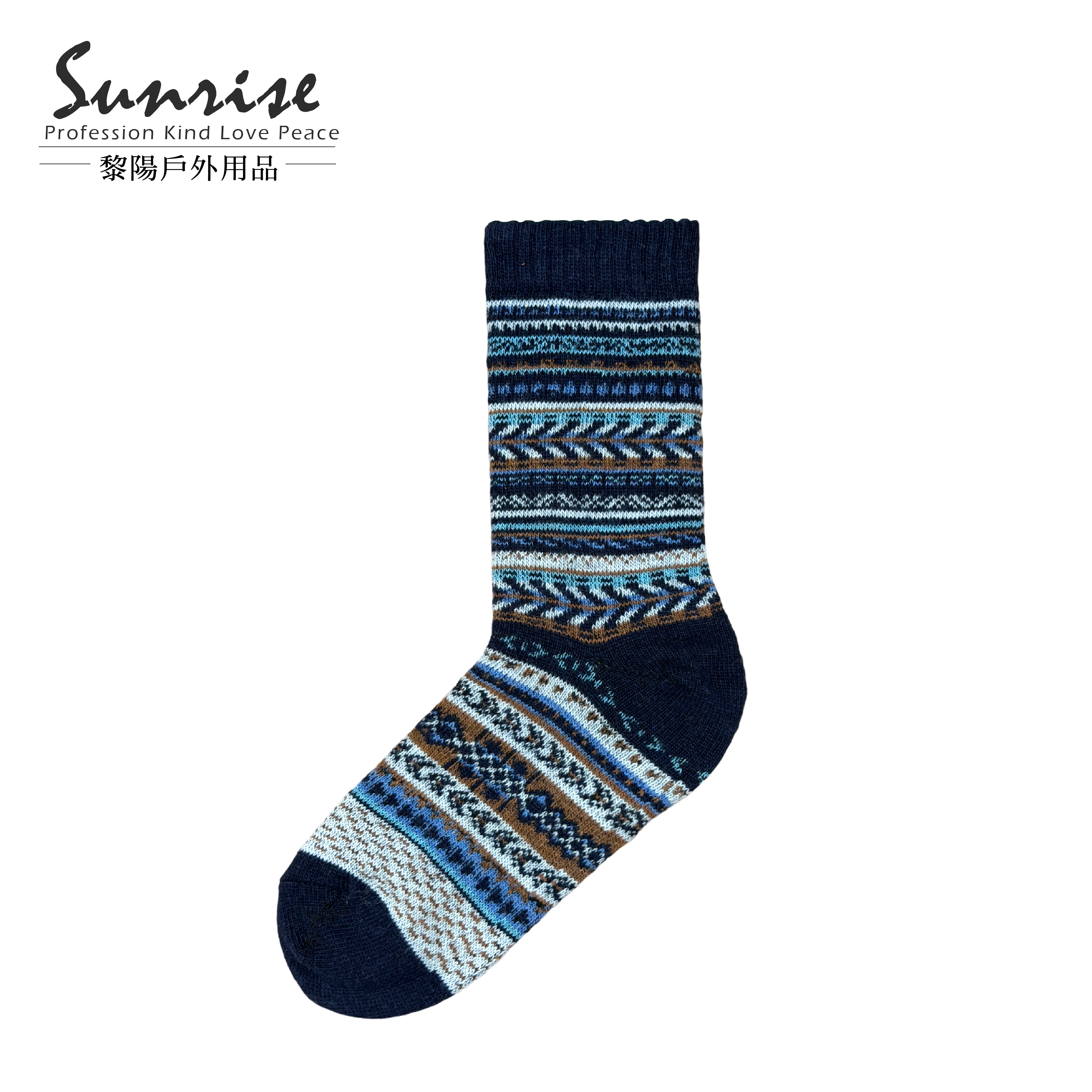 圖騰中長筒羊毛襪 中性款 (4色) 44KK2015