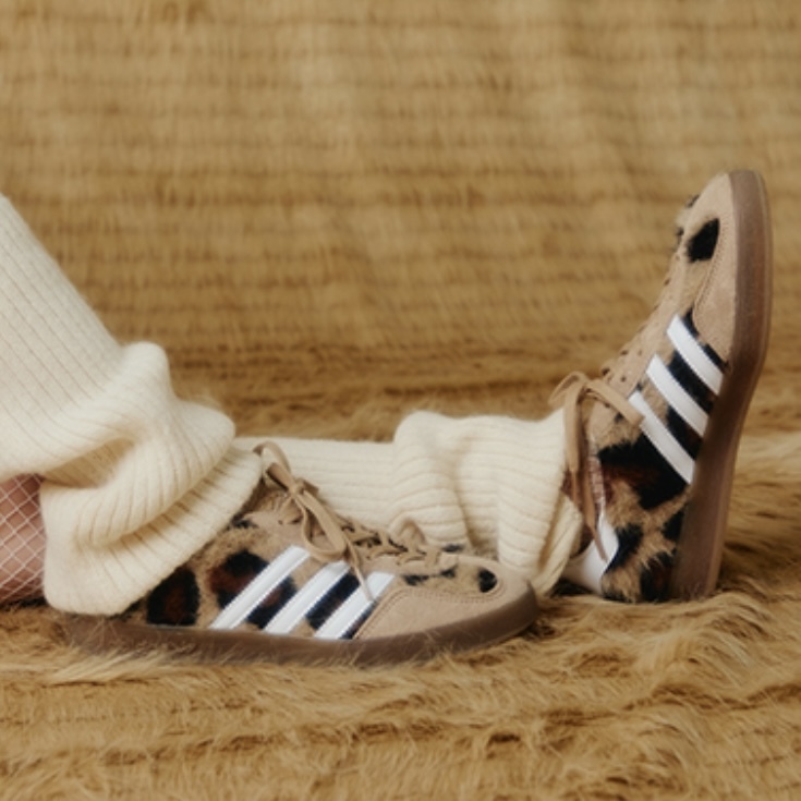 ATMOS PINK X ADIDAS GAZELLE INDOOR 咖啡豹紋 毛絨 麂皮 情侶鞋 JS4599