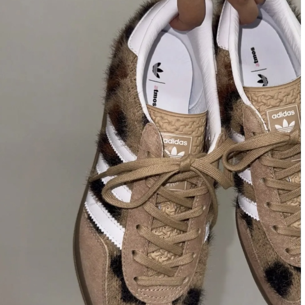 ATMOS PINK X ADIDAS GAZELLE INDOOR 咖啡豹紋 毛絨 麂皮 情侶鞋 JS4599