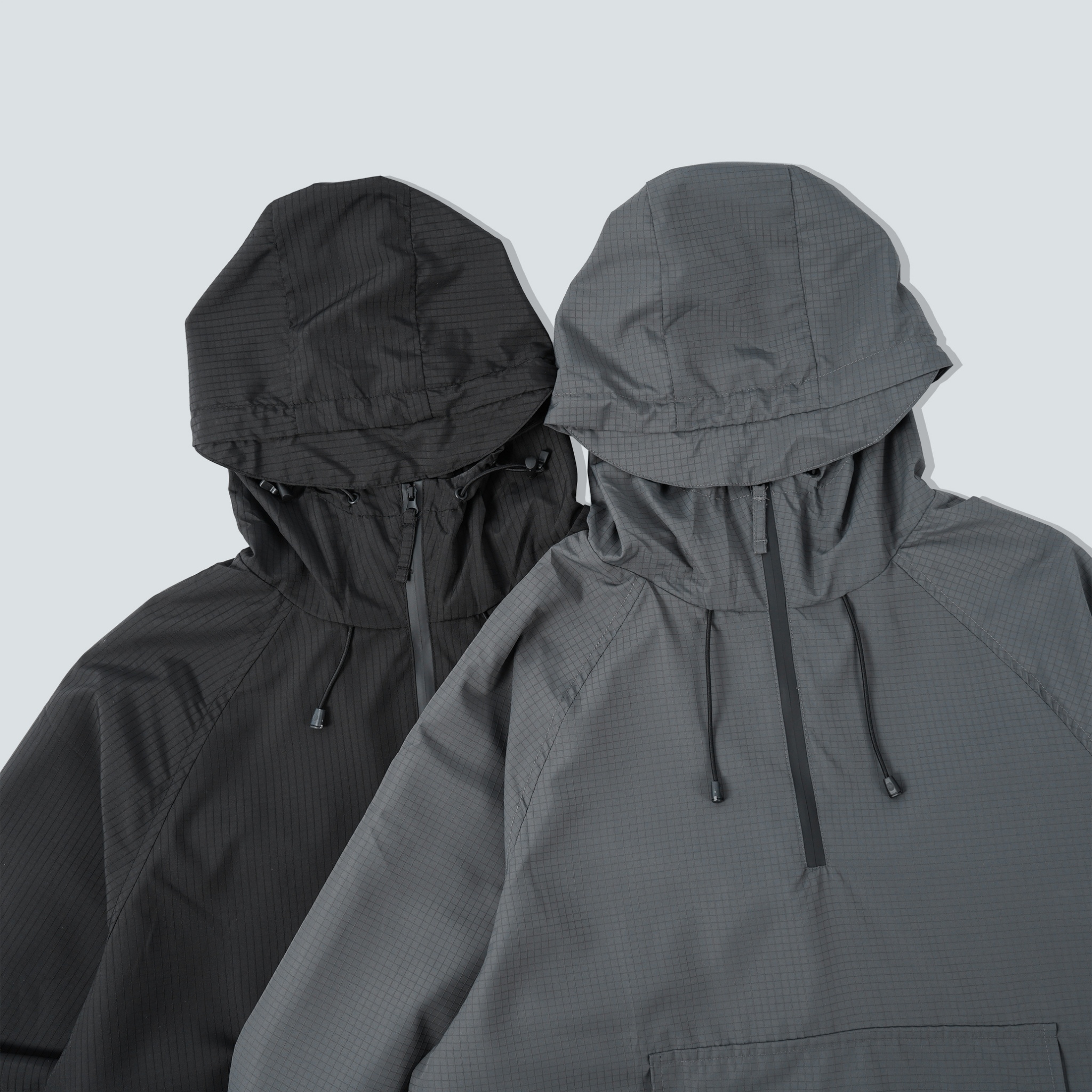 SBG 立體格紋連帽半拉鍊外套 SB6852