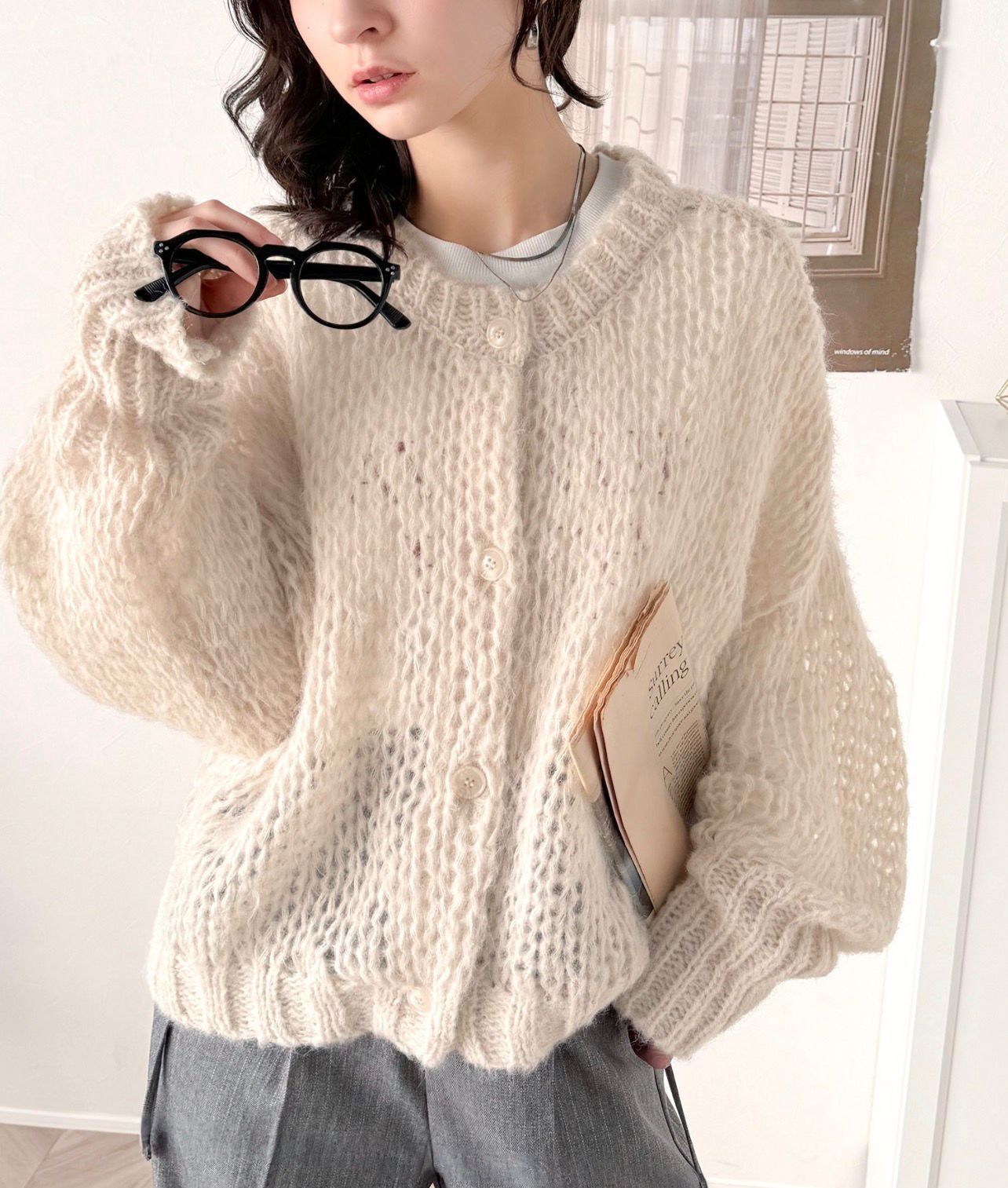 【預購】JN101605  classicalelf 網眼針織外套