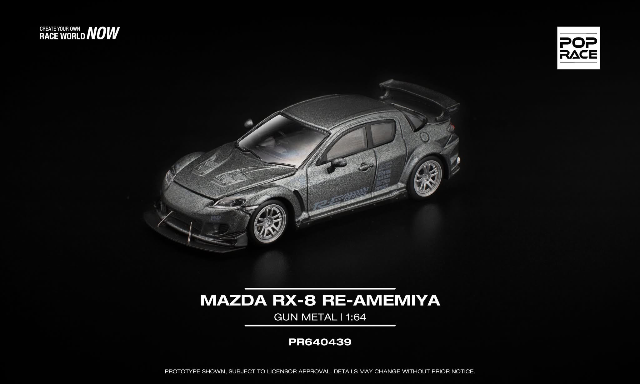 預訂 Pre Order - Poprace MAZDA RX-8 RE-AMEMIYA - GUN METAL