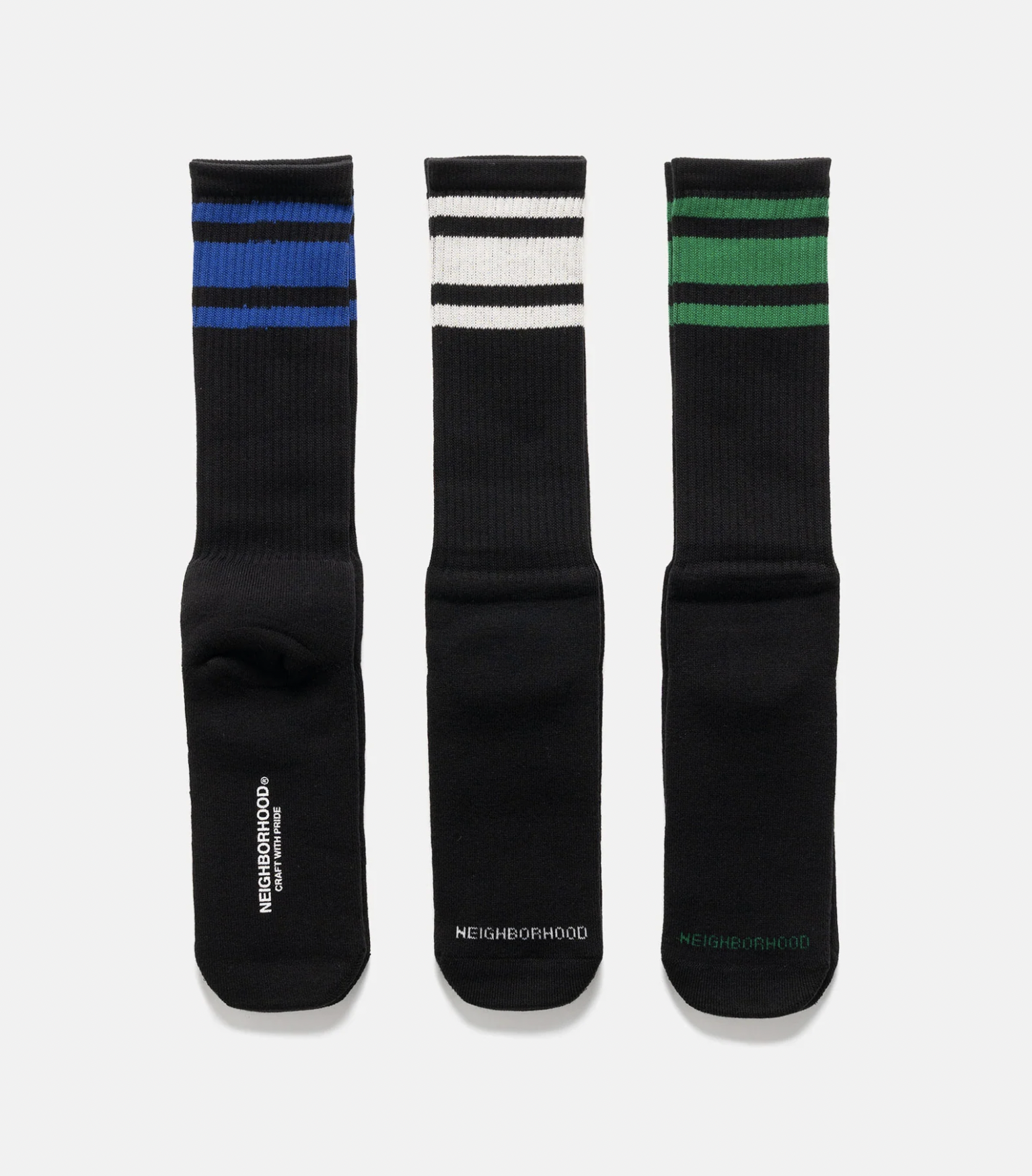 [Instock] NEIGHBORHOOD SS25 CLASSIC 3PACK SOCKS | BLACK