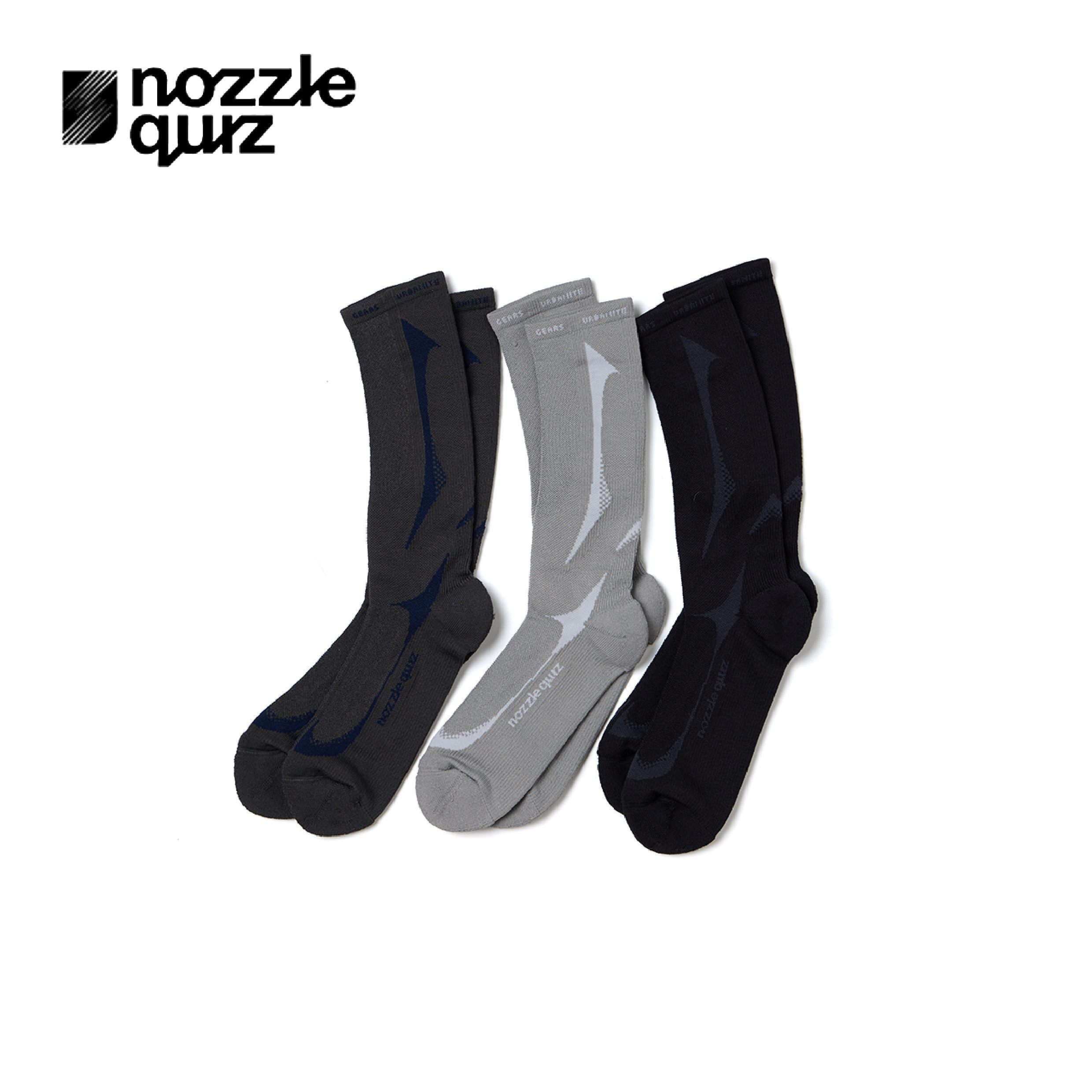 nozzle quiz 後研設計 / Tactel® Slash 中高筒休閒襪