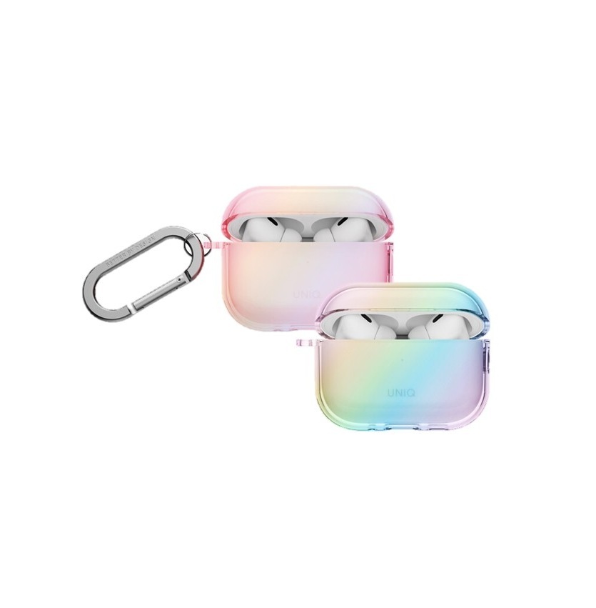UNIQ Iridescia AirPod Pro 3 幻彩藍牙耳機皮革保護套 (附登山扣)