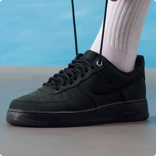 【預訂】NIKE AIR FORCE 1 07 WB 磨砂黑-MEN