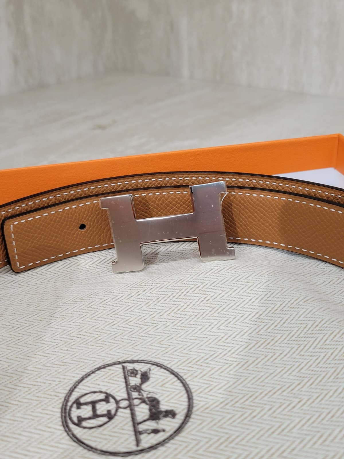 HERMES WOMEN BELT NOIR/GOLD P 85CM 24MM 女裝皮帶 雙面 腰帶 黑拼金 銀扣