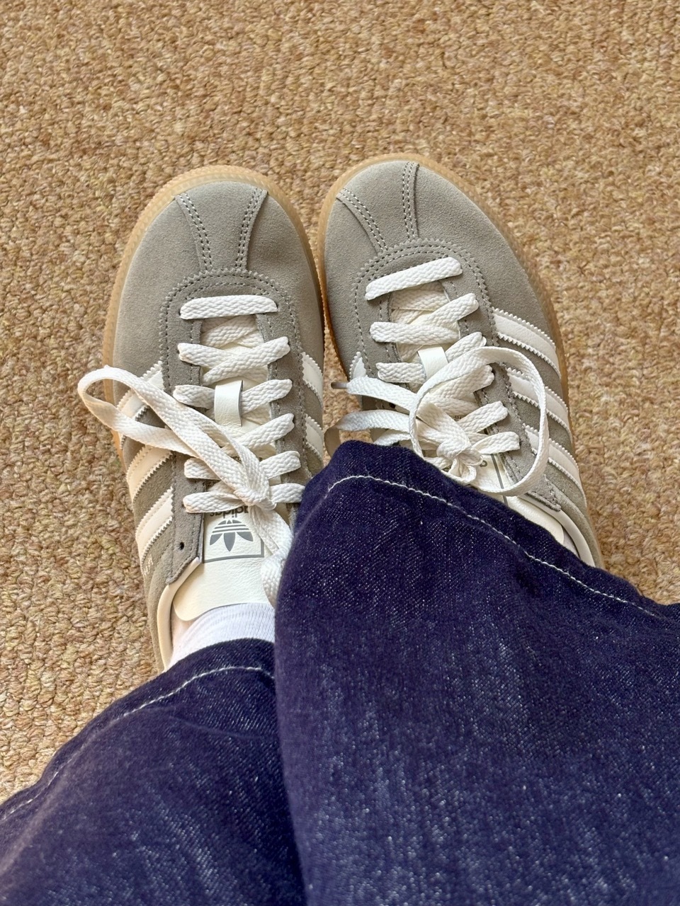 ADIDAS ORIGINALS MUENCHEN 灰奶油 米白 奶灰 焦糖底 女鞋 JS3990 / 調貨