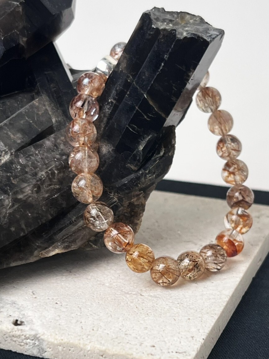 MD火焰紅銅紅髮晶手環