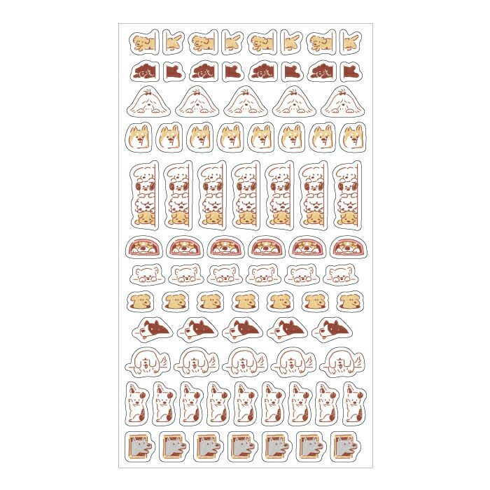 Daily Seal 躲在角落的狗狗 貼紙｜古川紙工 日本