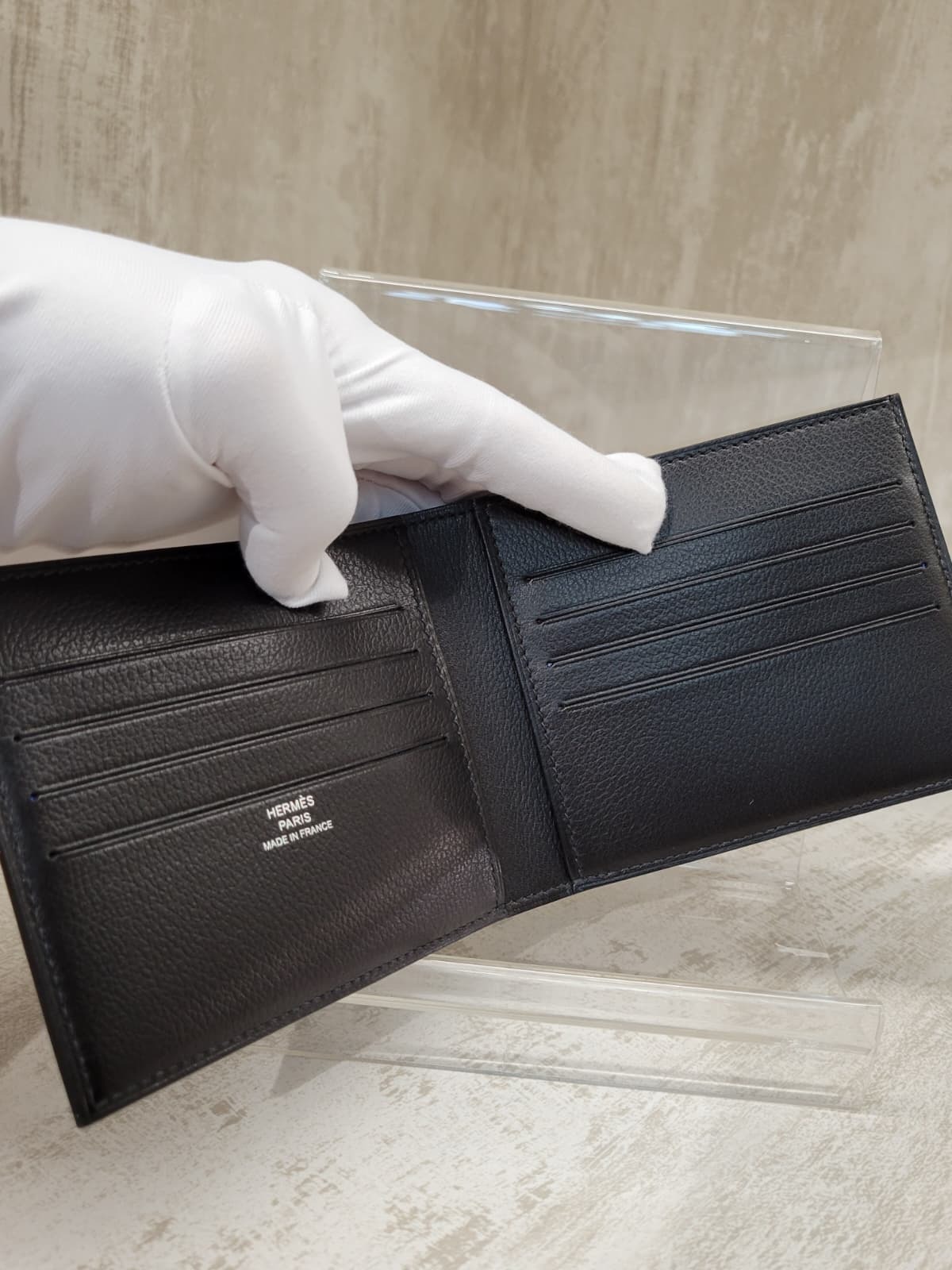 Hermes Citizen Twill Compact wallet noir / bleu de France / bleu saphir 短銀包男士