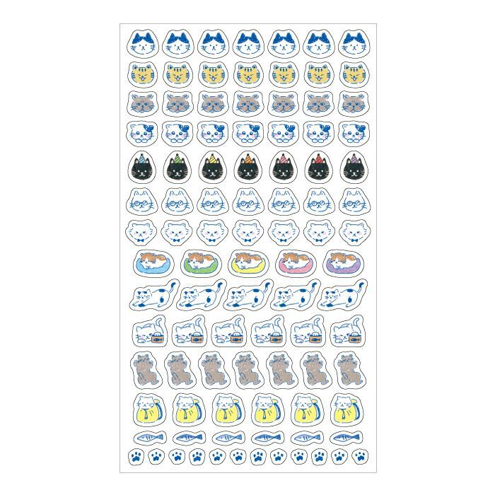 Daily Seal 圓滾滾貓咪 貼紙｜古川紙工 日本