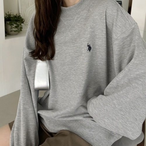 US POLO ASSN 高領 長袖 衛衣 小LOGO 秋冬服飾 灰/米白/海軍藍  90289166